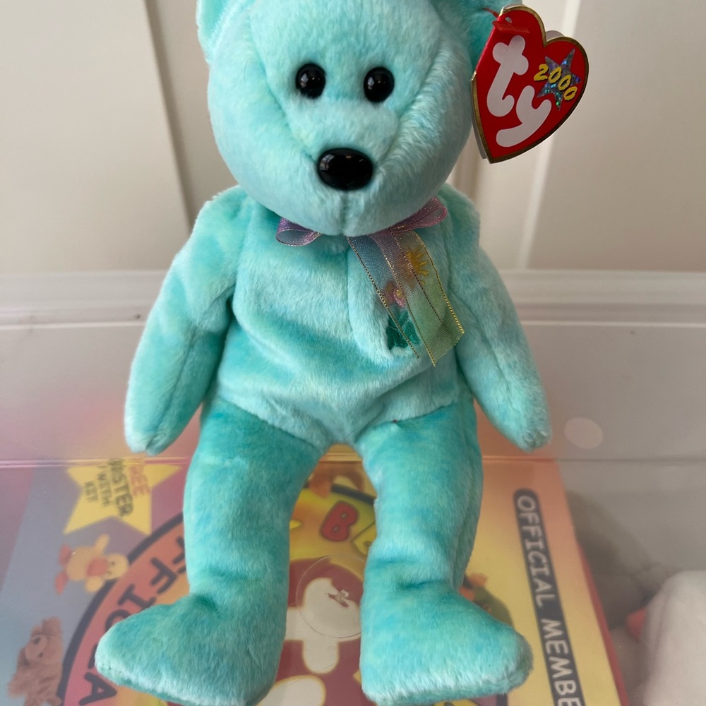 Ty Beanie Baby “Ariel” Aqua Plush Bear